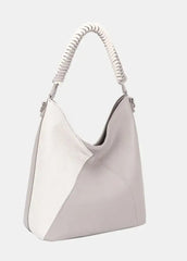 David Jones Woven Handle PU Leather Shoulder Bag, Shoulder Bags, $ 48.00, A Moment Of Now™