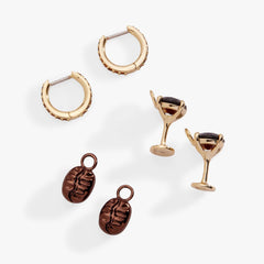 Espresso Martini Interchangeable Charm Huggie Hoop Set of 2, Earrings, $ 48.00, A Moment Of Now™