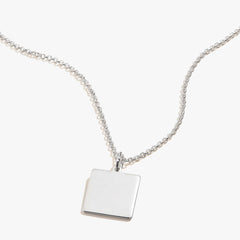 Square Charm Necklace, 21'' | Boutique In USA, Necklaces, $ 6.90, A Moment Of Now™