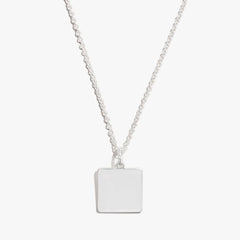 Square Charm Necklace, 21'' | Boutique In USA, Necklaces, $ 6.90, A Moment Of Now™