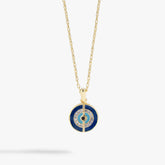 Evil Eye 'Positive Vibes' Mantra Necklace | Boutique In USA, Necklaces, $ 24.00, A Moment Of Now™