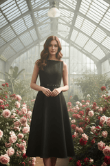 Living The Dream Black Woven Midi Dress | Boutique In USA, DRESSES, $ 104.00, A Moment Of Now™