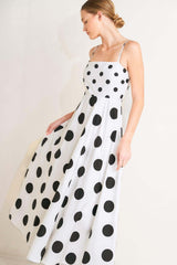 Dolce Vita Polka Dot Woven Midi Dress | Boutique In USA, DRESSES, $ 94.00, A Moment Of Now™