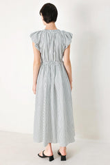 Whisper Stripe Woven Midi Dress