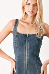 Shape of Blue Denim Midi Dress