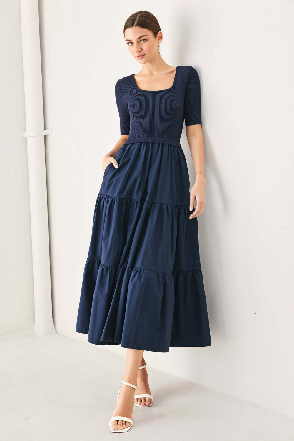 Elegant Era Sweater Knit Midi Dress | Boutique In USA, DRESSES, $ 90.00, A Moment Of Now™