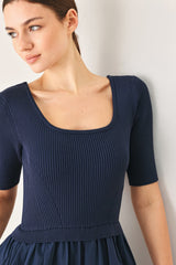 Elegant Era Sweater Knit Midi Dress