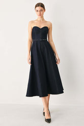 Iconic Indigo Denim Midi Dress | Boutique In USA, DRESSES, $ 86.00, A Moment Of Now™
