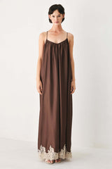 Truffle Dream Woven Midi Slip Dress | Boutique In USA, DRESSES, $ 96.00, A Moment Of Now™