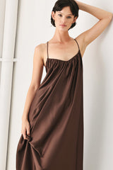 TRUFFLE DREAM WOVEN MIDI SLIP DRESS | Boutique In USA, DRESSES, $ 96.00, A Moment Of Now™