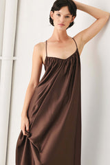 Truffle Dream Woven Midi Slip Dress | Boutique In USA, DRESSES, $ 96.00, A Moment Of Now™