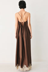 TRUFFLE DREAM WOVEN MIDI SLIP DRESS | Boutique In USA, DRESSES, $ 96.00, A Moment Of Now™