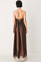 Truffle Dream Woven Midi Slip Dress | Boutique In USA, DRESSES, $ 96.00, A Moment Of Now™