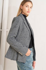 City Checkline Woolen Woven Jacket | Boutique In USA, Jackets, $ 84.00, A Moment Of Now™