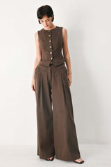 Brown Sugar Statement Woven Vest | Boutique In USA, TOPS, $ 60.00, A Moment Of Now™