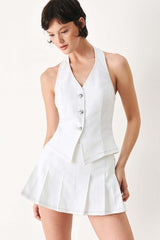 Champagne Club Woven Vest | Boutique In USA, TOPS, $ 56.00, A Moment Of Now™