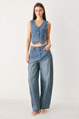Western Muse Denim Vest | Boutique In USA, TOPS, $ 64.00, A Moment Of Now™