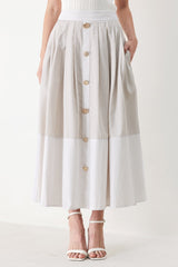 COASTAL LIGHT WOVEN MIDI SKIRT | Boutique In USA, SKIRTS, $ 72.00, A Moment Of Now™