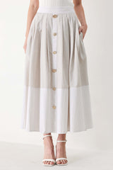 Coastal Light Woven Midi Skirt | Boutique In USA, SKIRTS, $ 72.00, A Moment Of Now™