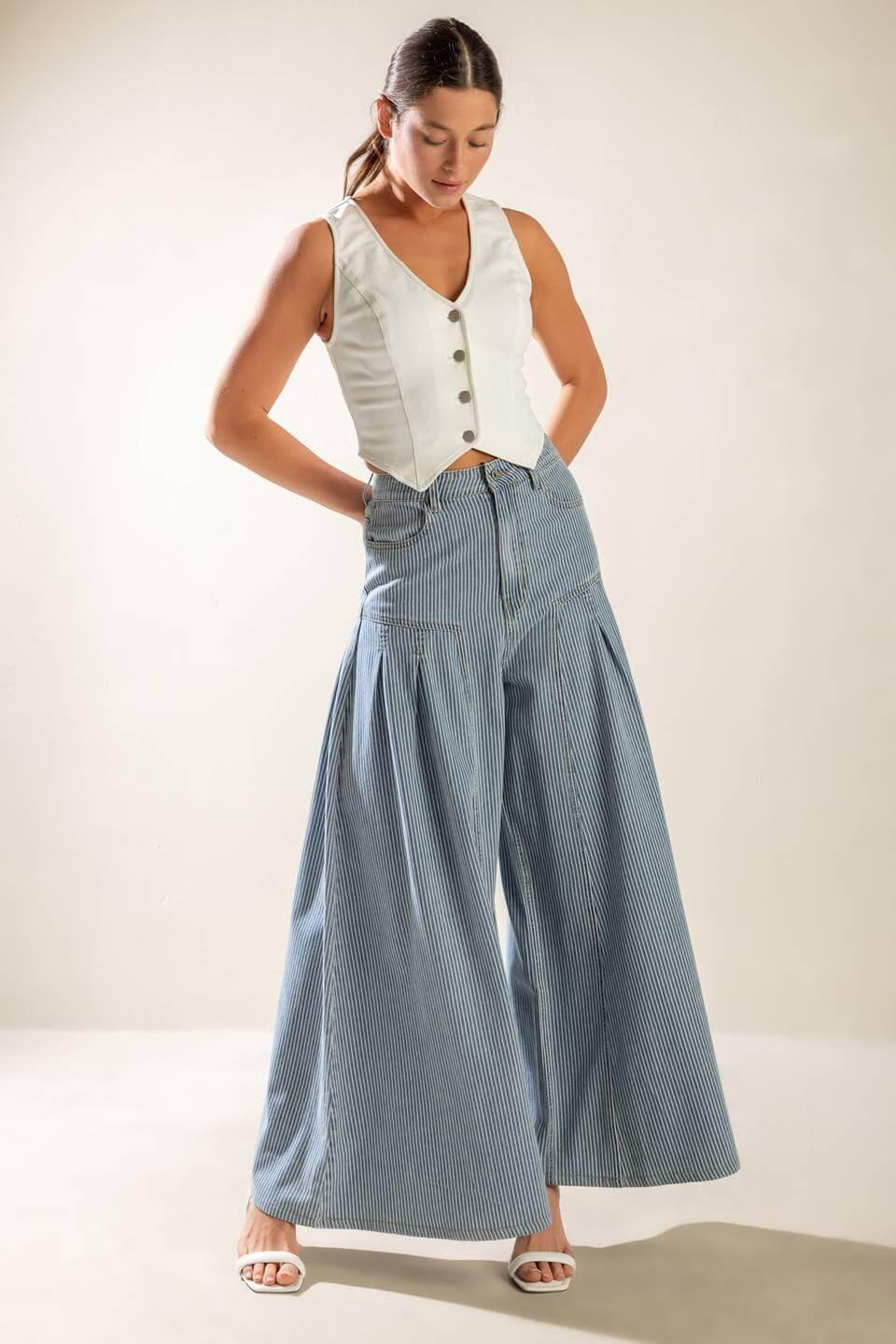 Rooftop Romance Denim Pants | Boutique In USA, PANTS, $ 70.00, A Moment Of Now™