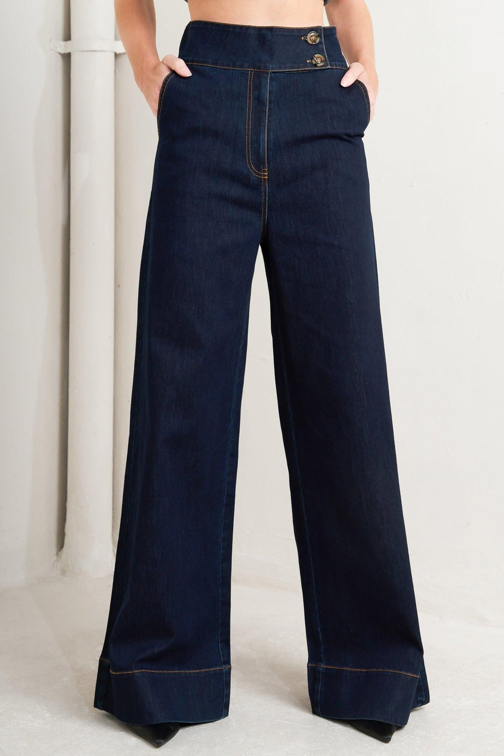 Euro City Denim Pants, PANTS, $ 70.00, A Moment Of Now™