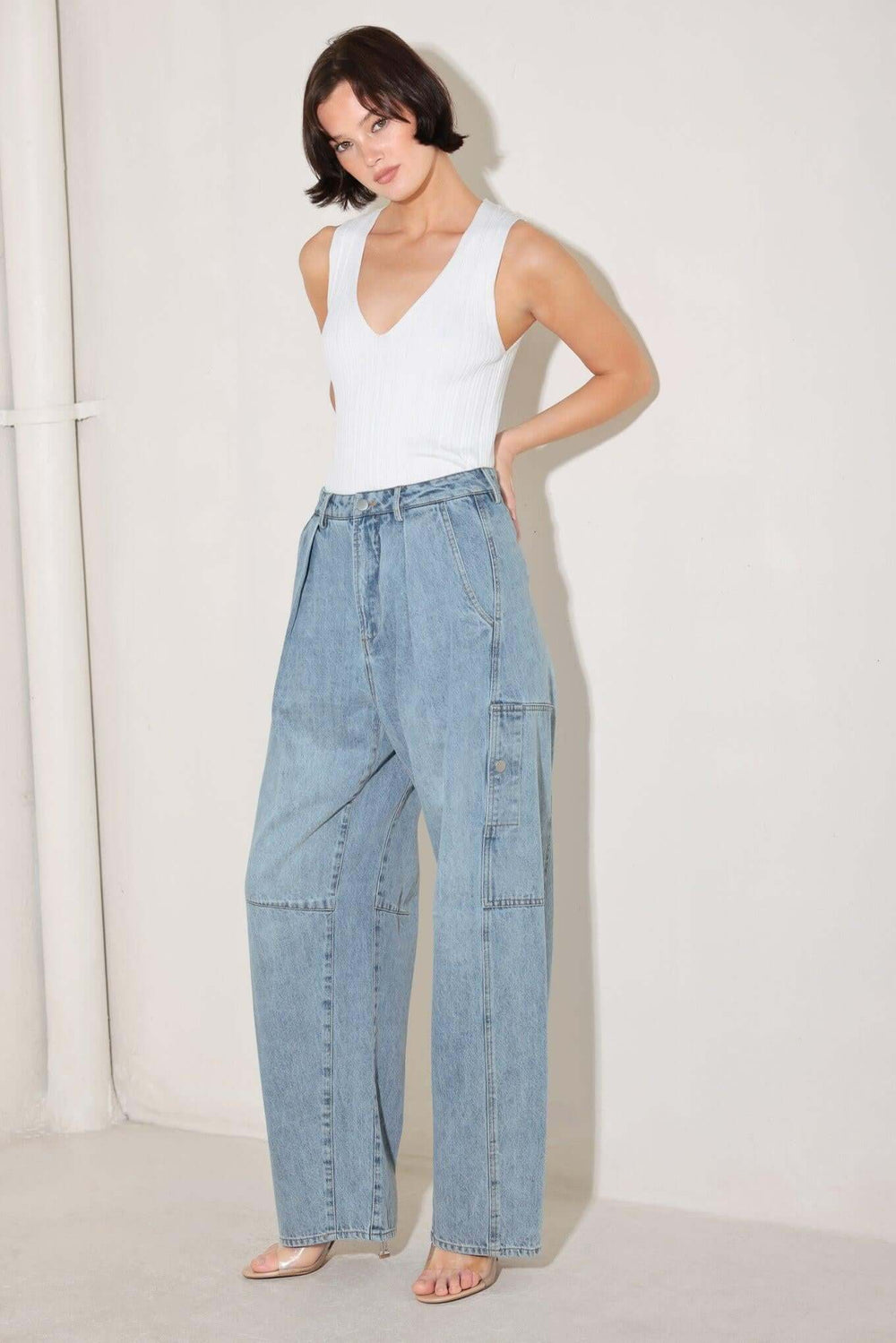 Skyline Siren Denim Pants | Boutique In USA, PANTS, $ 70.00, A Moment Of Now™