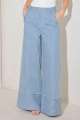 PINSTRIPE PRESTIGE WOVEN PANTS | Boutique In USA, PANTS, $ 70.00, A Moment Of Now™