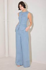 PINSTRIPE PRESTIGE WOVEN PANTS | Boutique In USA, PANTS, $ 70.00, A Moment Of Now™