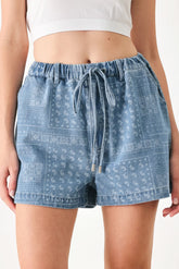 Vintage Bandana Denim Shorts, SHORTS, $ 60.00, A Moment Of Now™