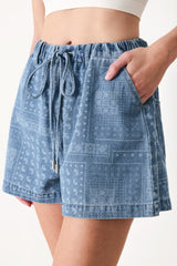 Vintage Bandana Denim Shorts, SHORTS, $ 60.00, A Moment Of Now™