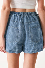 Vintage Bandana Denim Shorts, SHORTS, $ 60.00, A Moment Of Now™