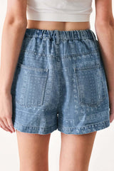 Vintage Bandana Denim Shorts | Boutique In USA, SHORTS, $ 60.00, A Moment Of Now™