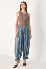 Blue Easy Volume Denim Genie Pants | Boutique In USA, PANTS, $ 74.00, A Moment Of Now™