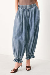 Blue Easy Volume Denim Genie Pants | Boutique In USA, PANTS, $ 74.00, A Moment Of Now™