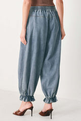 Blue Easy Volume Denim Genie Pants | Boutique In USA, PANTS, $ 74.00, A Moment Of Now™