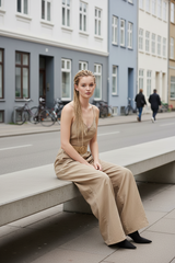 Neutral Goddess Woven Jumpsuit | Boutique In USA, Jumpsuits, $ 82.00, A Moment Of Now™
