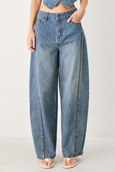 Western Muse Denim Balloon Pants