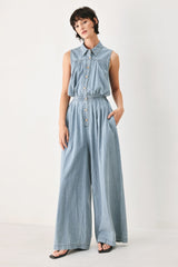 Ocean Air Denim Jumpsuit, JUMPSUIT, $ 96.00, A Moment Of Now™