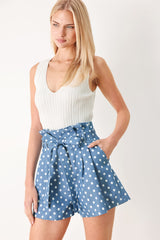 Flirty Dots Tie Woven Shorts, SHORTS, $ 64.00, A Moment Of Now™