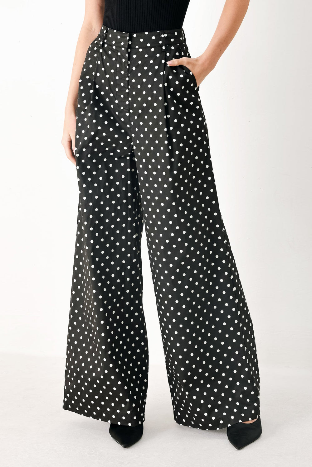 Forever Chic Polka Woven Pants, PANTS, $ 76.00, A Moment Of Now™