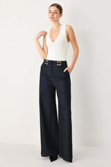 Dark Indigo Denim Pants | Boutique In USA, PANTS, $ 74.00, A Moment Of Now™