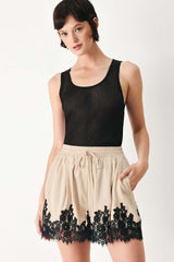 Beige Rodeo Romance Woven Shorts | Boutique In USA, SHORTS, $ 56.00, A Moment Of Now™