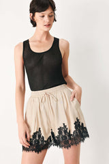 Beige Rodeo Romance Woven Shorts | Boutique In USA, SHORTS, $ 56.00, A Moment Of Now™