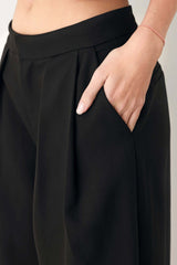 Noir Drawstring Woven Pants | Boutique In USA, PANTS, $ 70.00, A Moment Of Now™