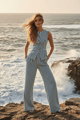 Portside Stripe Woven Wide Leg Pants | Boutique In USA, PANTS, $ 70.00, A Moment Of Now™