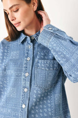 Vintage Bandana Denim Jacket | Boutique In USA, Jackets, $ 70.00, A Moment Of Now™