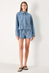 Vintage Bandana Denim Jacket | Boutique In USA, Jackets, $ 70.00, A Moment Of Now™