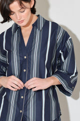 City Stripe Woven Top, TOPS, $ 60.00, A Moment Of Now™