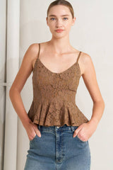 PURELY ROMANTIC WOVEN LACE CAMI TOP | Boutique In USA, TOPS, $ 60.00, A Moment Of Now™
