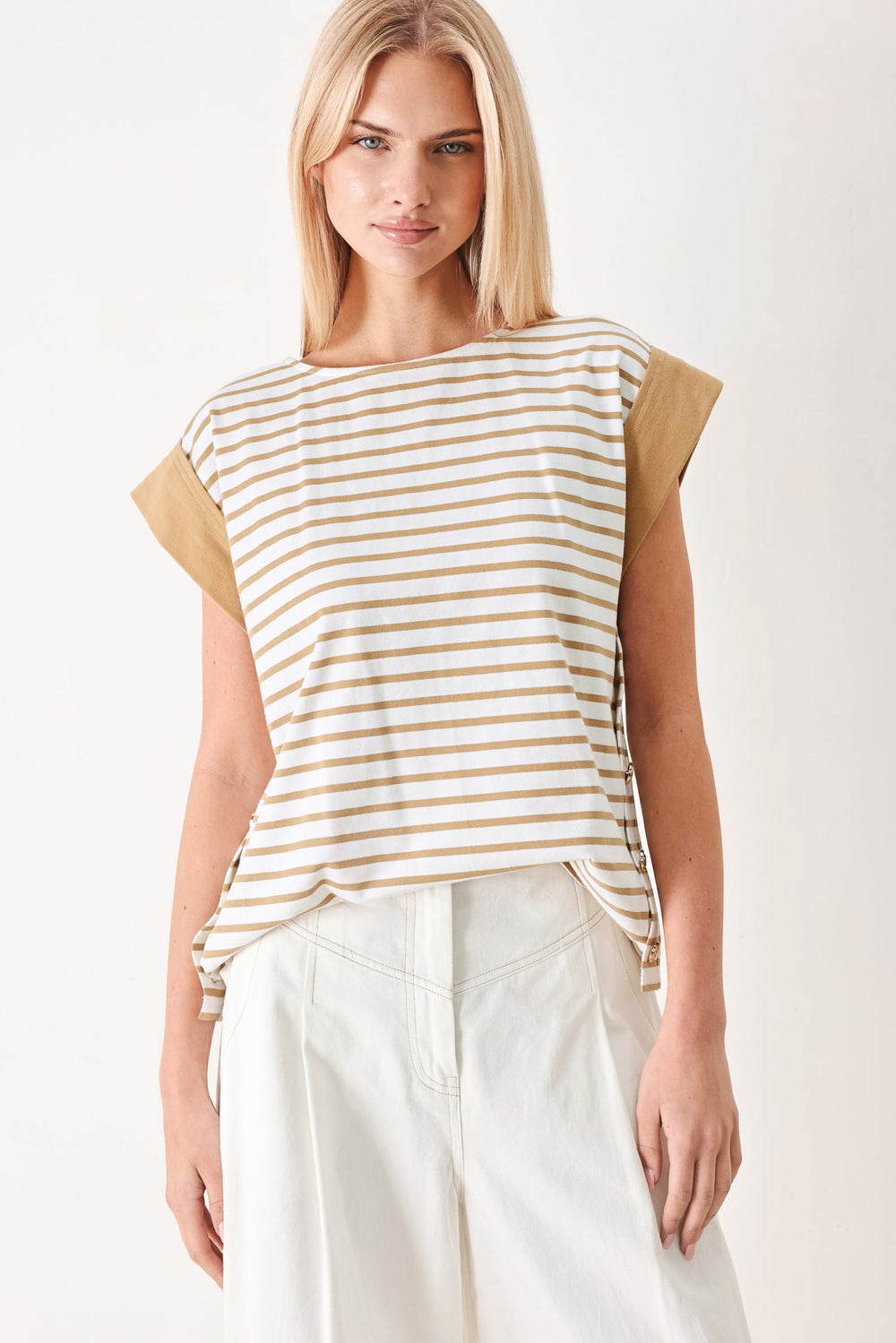 Sunset Mood Strip Knit Top, TOPS, $ 50.00, A Moment Of Now™